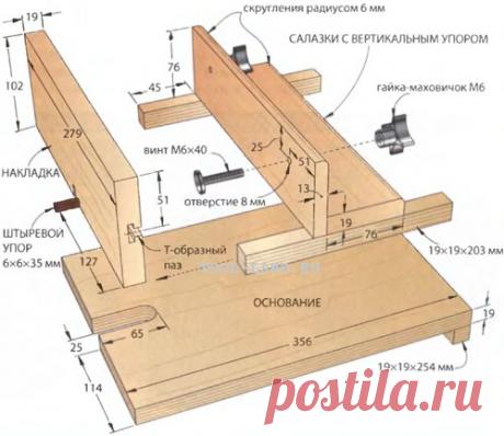 Приспособление для фрезерования ящичных шипов