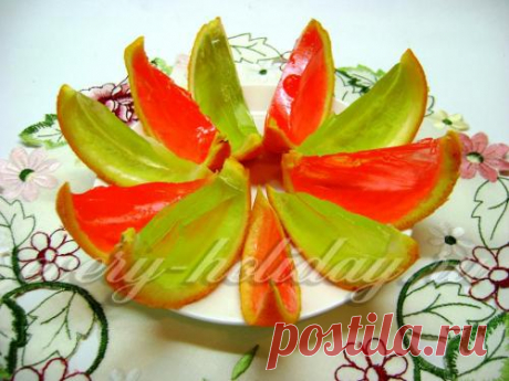Желе в апельсиновых корках