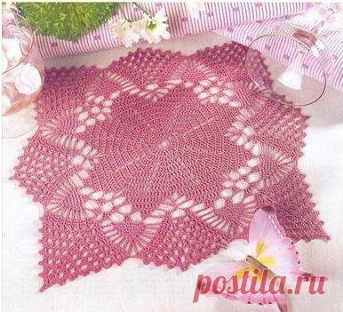 Квадратная салфетка крючком. Вязание крючком квадратных салфеток схемы | Laboratory household