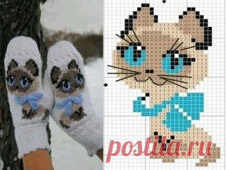 Варежки ручной работы