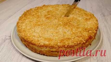 Пирог из Овсяных Хлопьев с Яблоками ЗА 10 МИНУТ + Выпечка