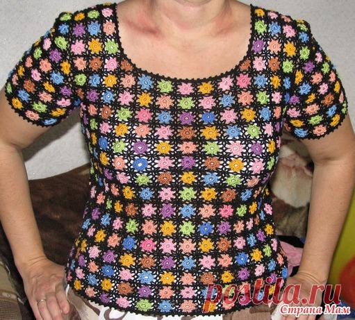 Кофточка из остатков пряжи - Страна Мам