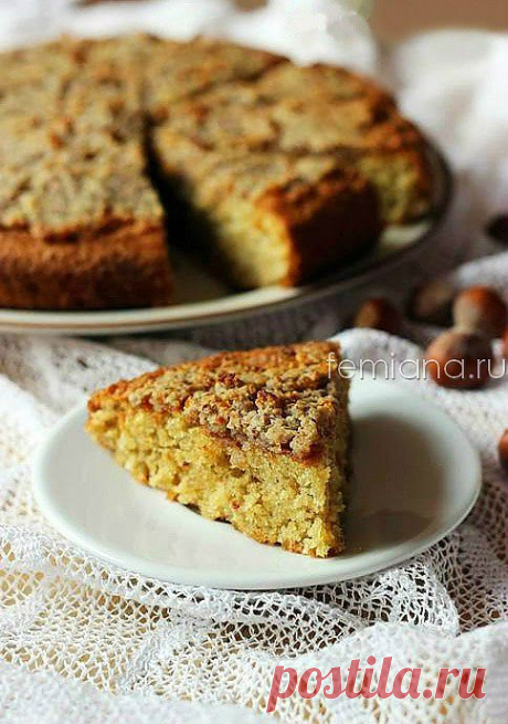 Вкусный пирог с овсяными хлопьями, орехами и цукатами