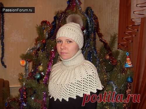 Шапка+манишка в подарок племяннице / Вязание спицами для начинающих / PassionForum - мастер-классы по рукоделию