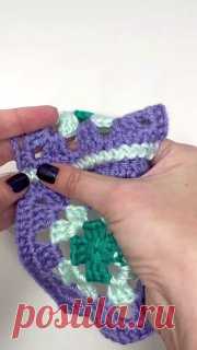 Шов "Змейка". Красивое соединение мотивов крючком!#вязание  • #шов  черничный хутор ютуб последнее видео новое