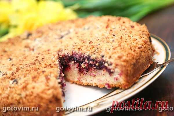 Пирог с черной смородиной под штрейзельной крошкой / Готовим.РУ