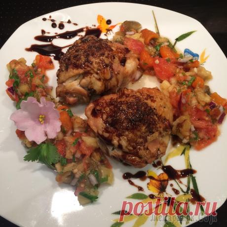 БЕДРО КУРИНОЕ И АДЖАПСАНДАЛ.