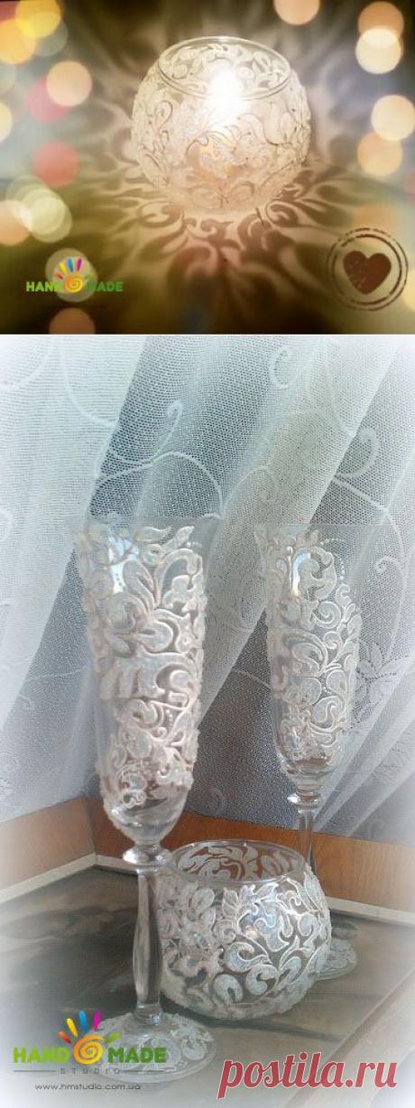 Морозный узор на вазе