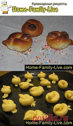 Булочки жаворонки- пошаговый фоторецепт - постная выпечка необычной фо | Кулинарные рецепты