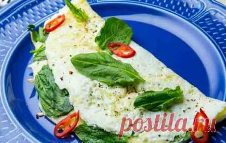 Белковый омлет с овощами - Кулинарные рецепты