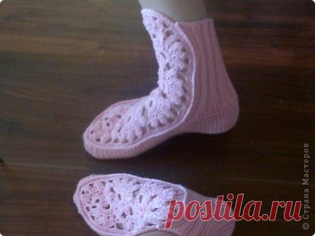 Вяжем носочки-сапожки. Мастер-класс