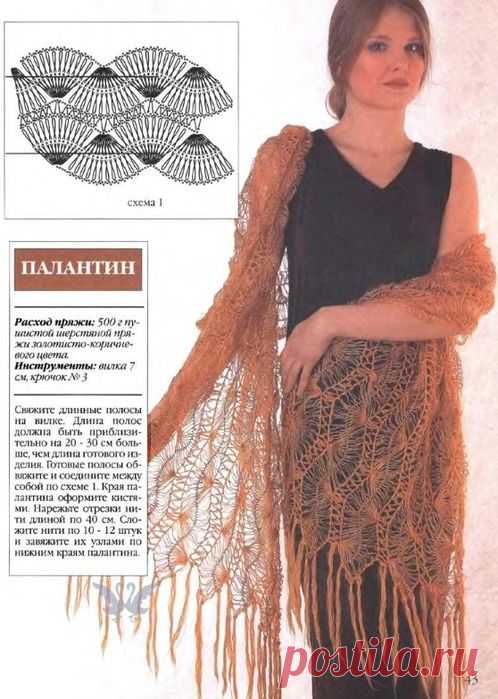 Шали. Вяжем на спицах, крючком и на машине