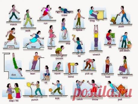 Английские глаголы движения и действия