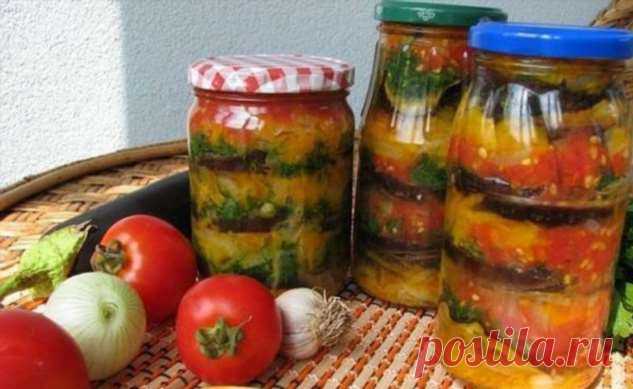 Баклажаны в медовом маринаде.