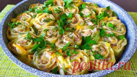 Вкусный ОБЕД или УЖИН из простых продуктов! Что приготовить из ФАРША _ Мясные ШТРУЛИ быстро и вкусно
