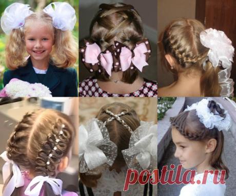 Что сделать с волосами на 1 сентября (36 фото): видео-инструкция как собрать, заплести, уложить своими руками, прически на длинные, средние, короткие, распущенные локоны, фото и цена