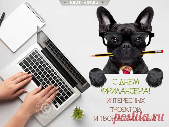 С днем фрилансера!
Пусть работа будет в радость,
Принесет большой доход,
И всегда успеха градус
Обязательно растет!