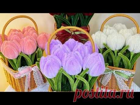 Tulip kawat bulu || DIY bunga tulip