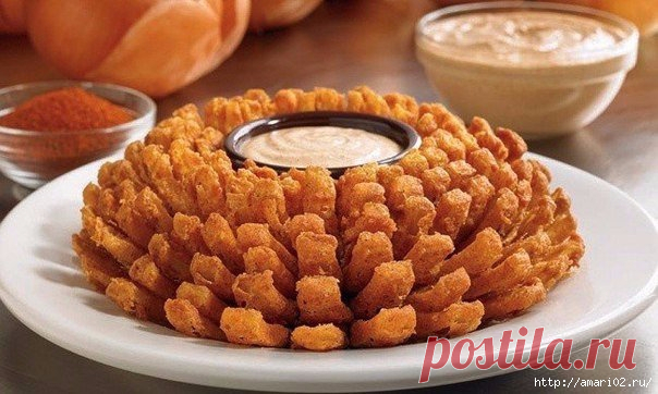 Жареный цветок из лука | Четыре вкуса