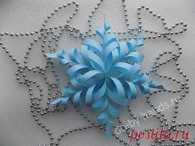 Как сделать объемную снежинку из бумаги своими руками - фото поэтапно