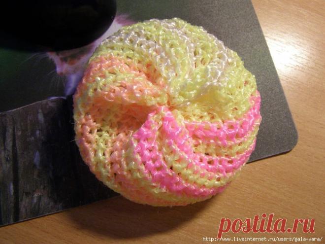 Мочалка для посуды. Крючком.