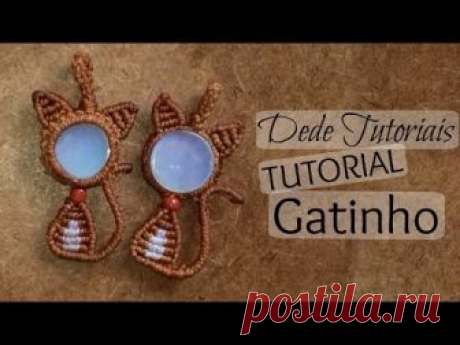 Dede Tutoriais | Como fazer Gatinho em macramê #34