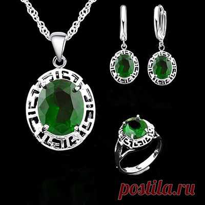 AliExpress Горящие товары / Отобранные продавцы, бесплатная доставка, скидки до 90%. Женский ювелирный комплект из стерлингов...