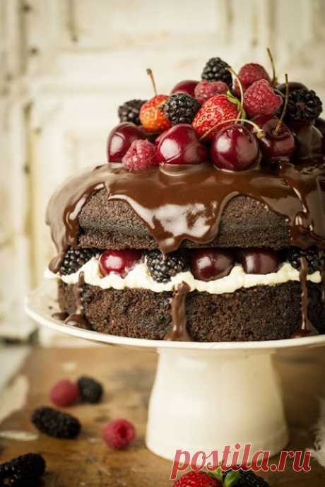 фруктовый торт
naked cake de By Szarin | We Heart It