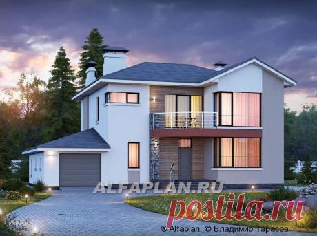 "Платина" - современный дом в европейской традиции (355B), Alfaplan.ru