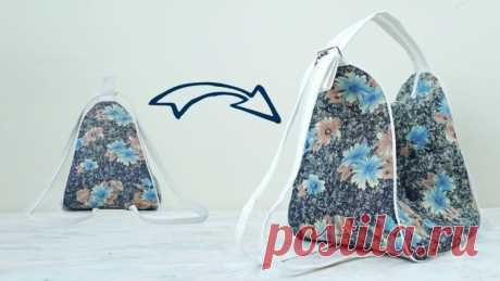 МК по пошиву сумки-рюкзака + выкройка (построение)