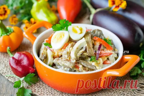 Салат из баклажанов и яиц