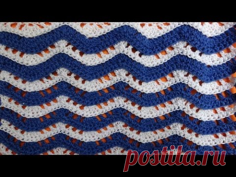Ripple crochet pattern Узор вязания Волна 22