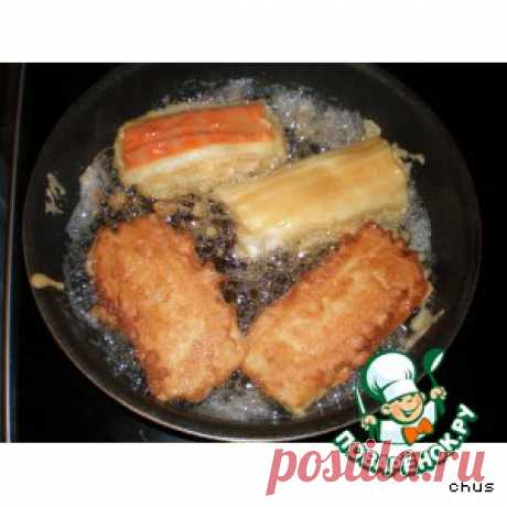 Жареные палочки крабовые с сыром - кулинарный рецепт