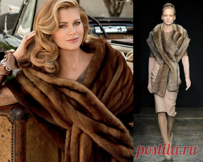 Меховые шарфы воротники палантины