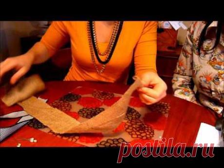 ▶ La Belle Bride DIY Burlap Flower - YouTube