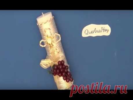 Vela o Cirio para Primera Comunión. Como hacer