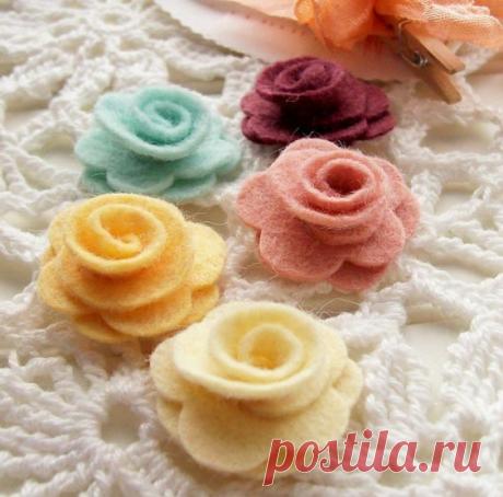 Как сшить розу, букет роз из ткани, фетра? Выкройки розы, МК, фото?