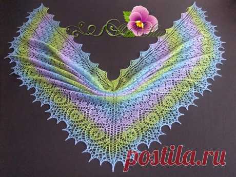 Ravelry: Тихая заводь картина шали Ольга Бочкарева