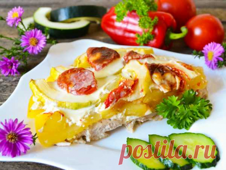 Курица с кабачками и картошкой в духовке — рецепт с фото пошагово