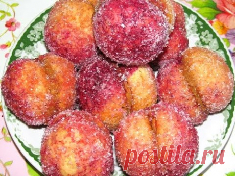 Вкусно -  ПЕЧЕНЬЕ домашнее &quot;ПЕРСИКИ&quot; Готовим ВКУСНОЕ Печенье
