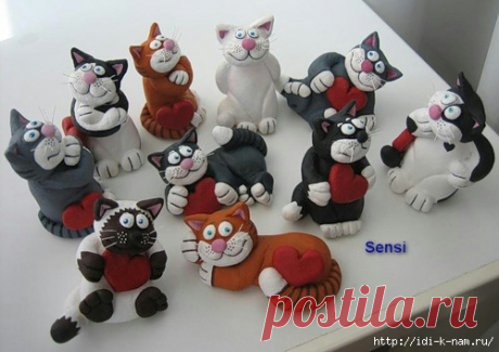котик из соленого теста