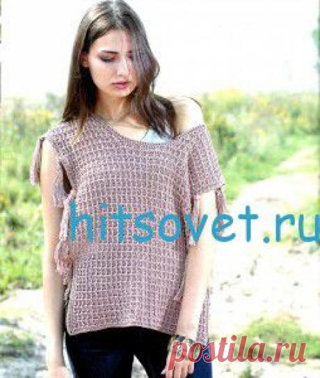 Вязаное пончо крючком | Хитсовет