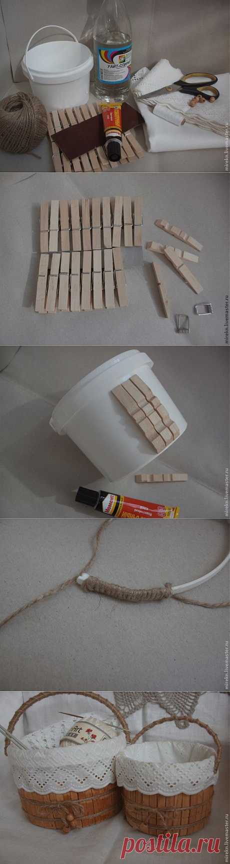 Изготовление корзинки для рукоделия - Ярмарка Мастеров - ручная работа, handmade