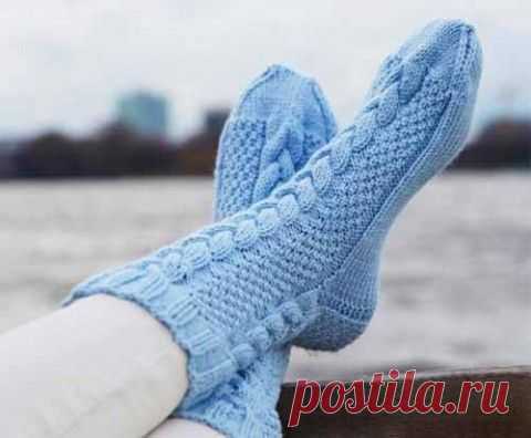 Носочки с косами