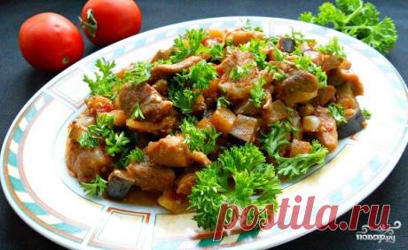 Сочная свинина с баклажанами в мультиварке - кулинарный рецепт на Повар.ру