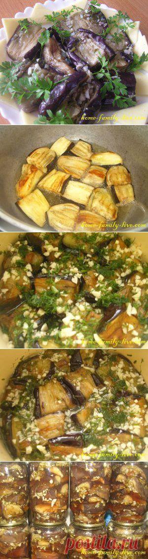 Баклажаны с чесноком - пошаговый рецепт с фото