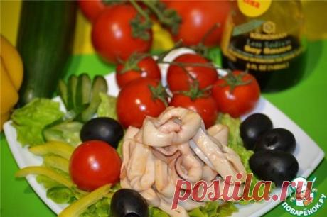 Необычные маринованные кольца кальмара