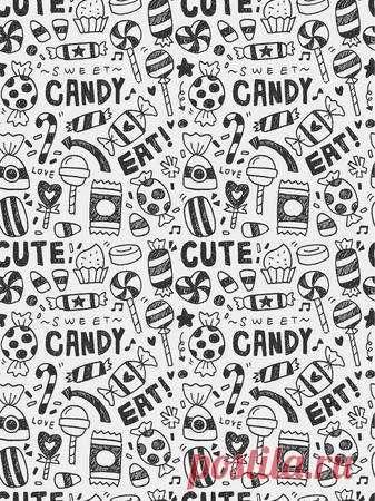 Candy elements doodles hand drawn line icon, eps10 123RF - Миллионы стоковых фото, векторов, видео и музыки для Ваших проектов.