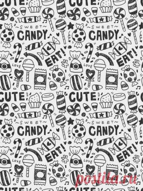 Candy elements doodles hand drawn line icon, eps10 123RF - Миллионы стоковых фото, векторов, видео и музыки для Ваших проектов.