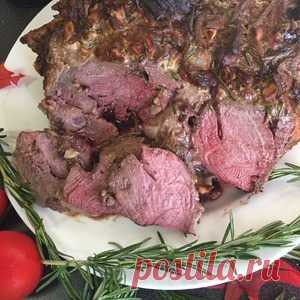 Баранья нога, запечённая в духовке - кулинарный рецепт